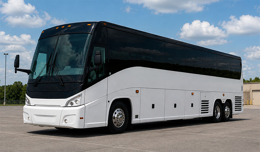 56-passenger charter bus in Queens, NY
